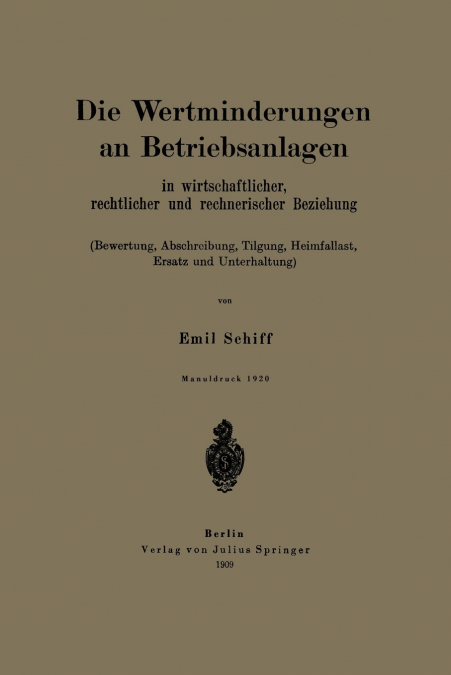 Die Wertminderungen an Betriebsanlagen