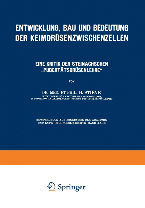 Entwicklung, Bau Und Bedeutung Der Keimdrusenzwischenzellen