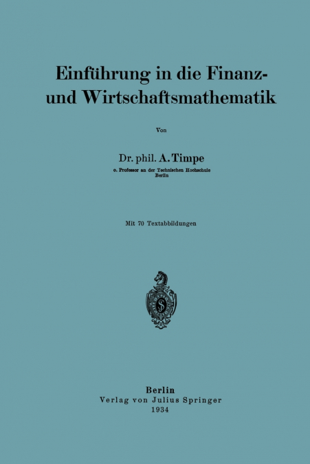 Einführung in die Finanz- und Wirtschaftsmathematik