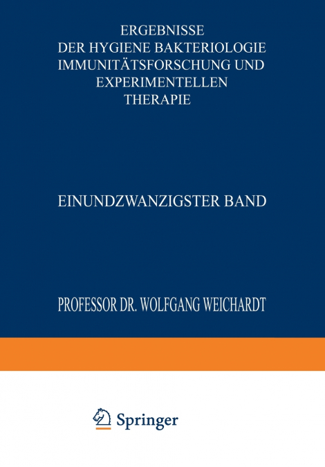Ergebnisse Der Hygiene Bakteriologie Immunitatsforschung Und Experimentellen Therapie