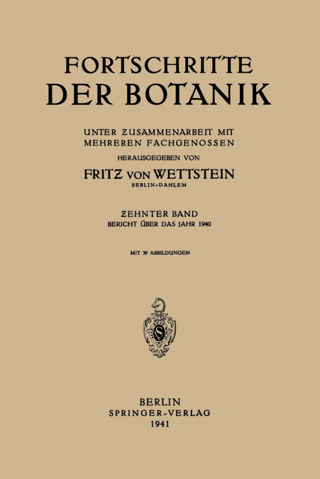 Fortschritte der Botanik