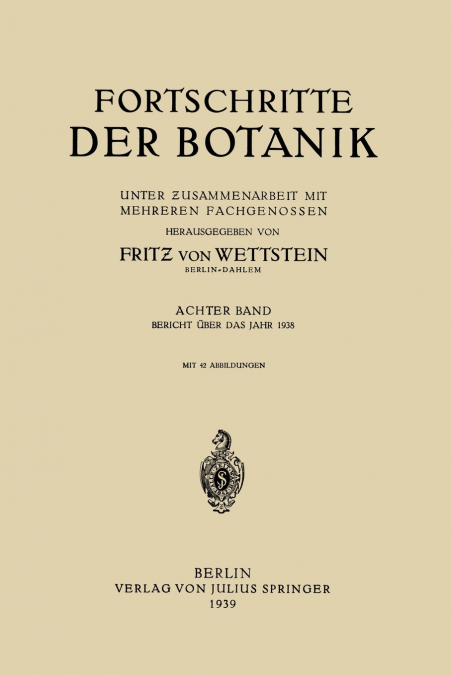 Fortschritte Der Botanik
