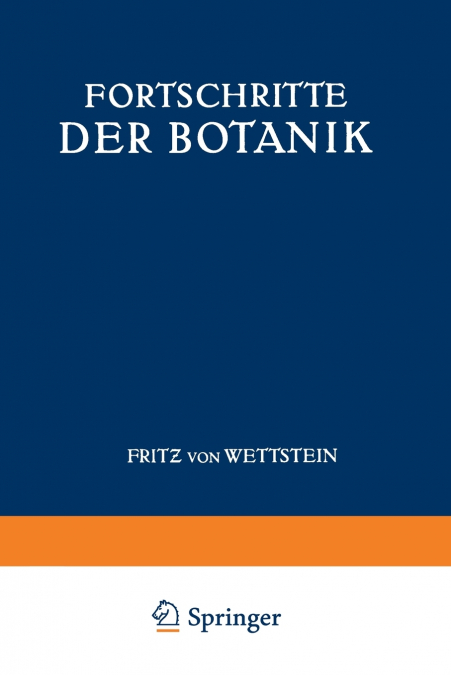 Fortschritte Der Botanik