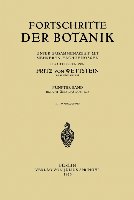Fortschritte Der Botanik