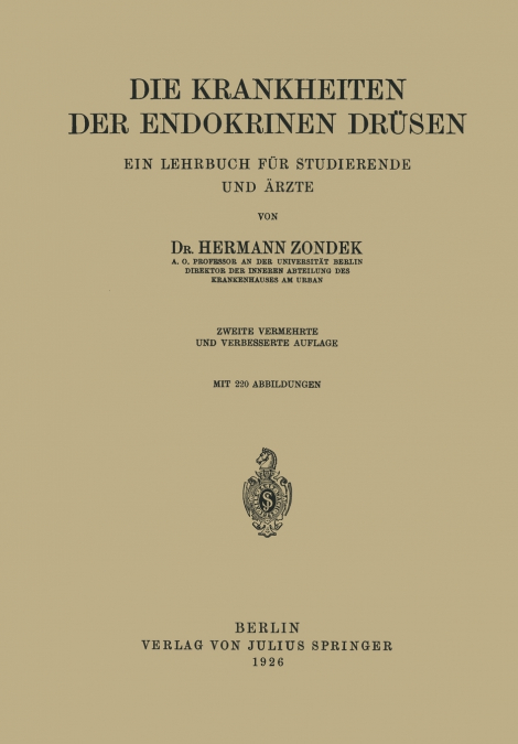 Die Krankheiten Der Endokrinen Drusen