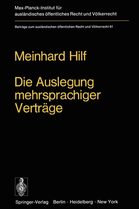 Die Auslegung Mehrsprachiger Vertrage