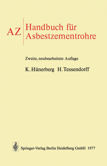 AZ Handbuch für Asbestzementrohre