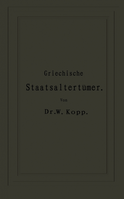 Griechische Staatsaltertümer