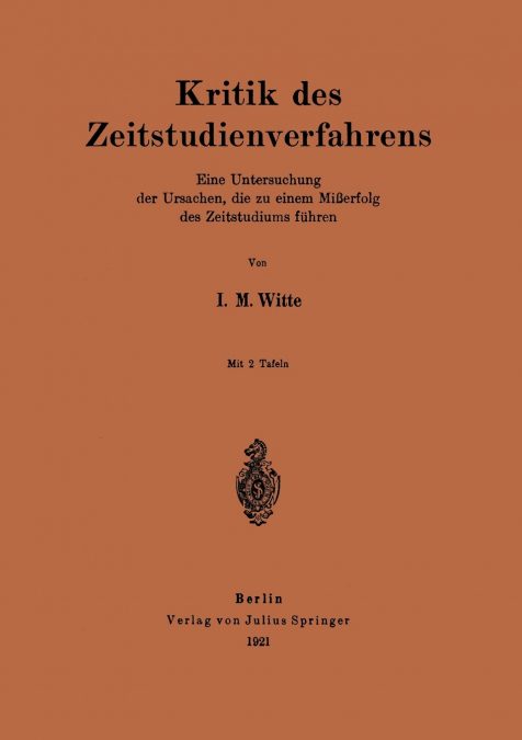 Kritik des Zeitstudienverfahrens