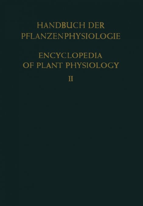 Allgemeine Physiologie der Pflanzenzelle / General Physiology of the Plant Cell