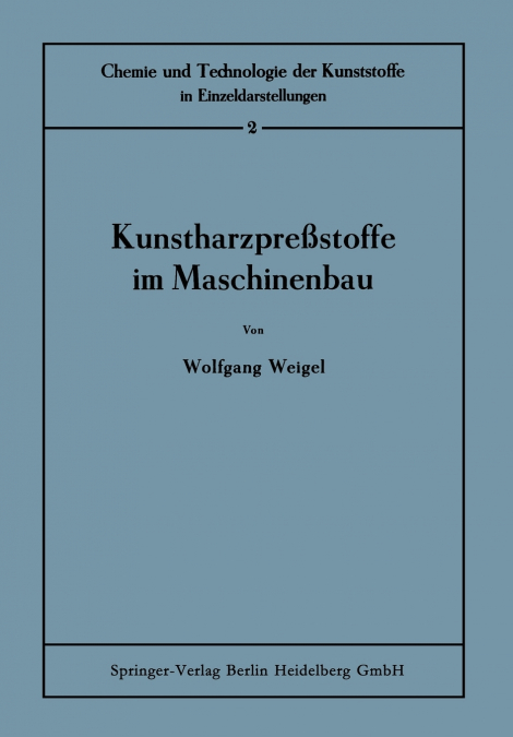 Kunstharzpressstoffe Im Maschinenbau
