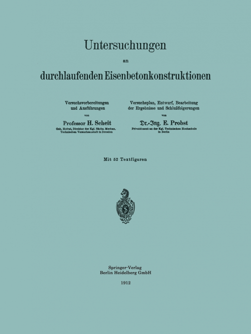 Untersuchungen an durchlaufenden Eisenbetonkonstruktionen