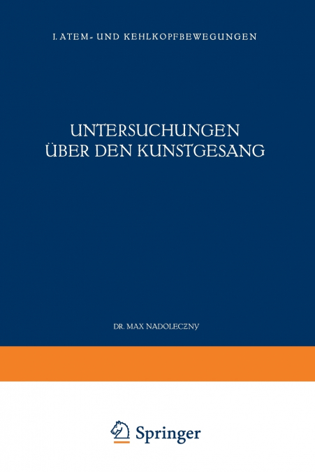 Untersuchungen über den Kunstgesang
