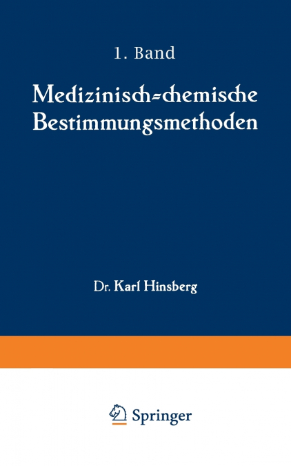 Medizinisch-chemische Bestimmungsmethoden