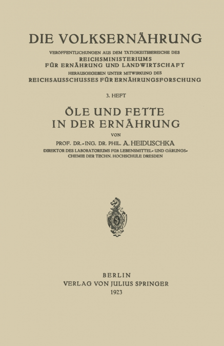Öle und Fette in der Ernährung