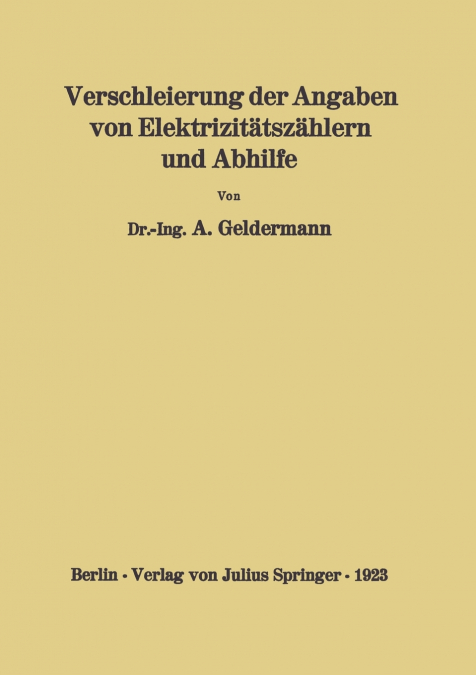 Verschleierung der Angaben von Elektrizitätszählern und Abhilfe