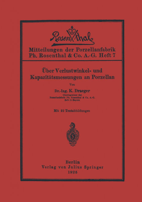Über Verlustwinkel- und Kapazitätsmessungen an Porzellan