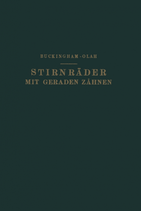 Stirnrader Mit Geraden Zahnen