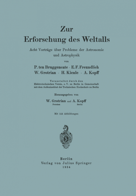 Zur Erforschung des Weltalls