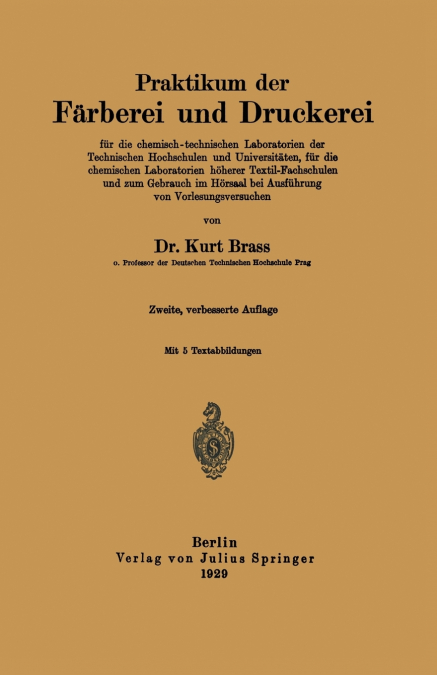 Praktikum Der Farberei Und Druckerei