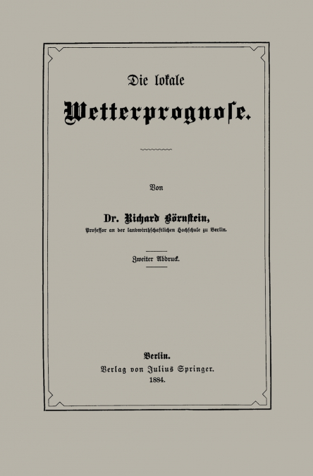 Die Lokale Wetterprognose
