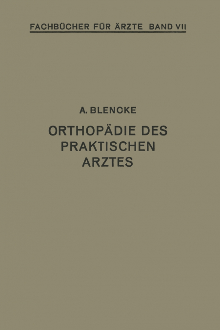 Orthopädie des Praktischen Arztes
