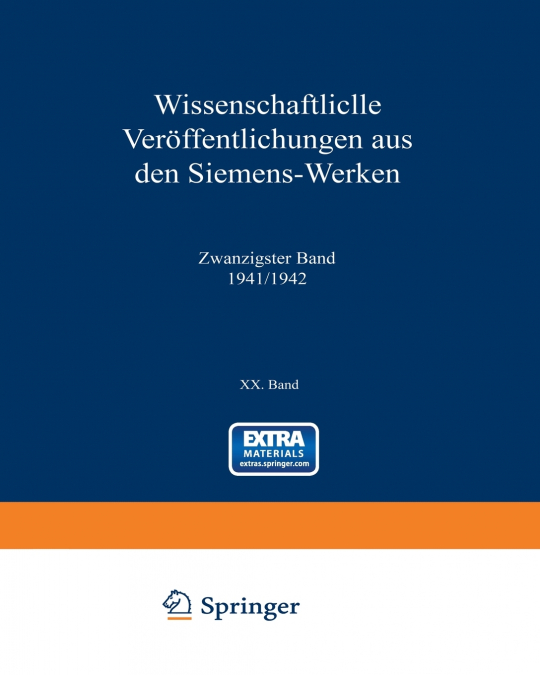 Wissenschaftliche Veroffentlichungen Aus Den Siemens-Werken