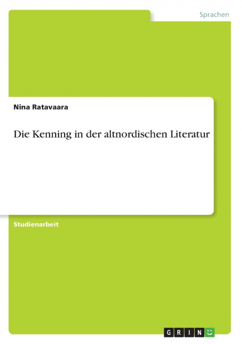 Die Kenning in der altnordischen Literatur
