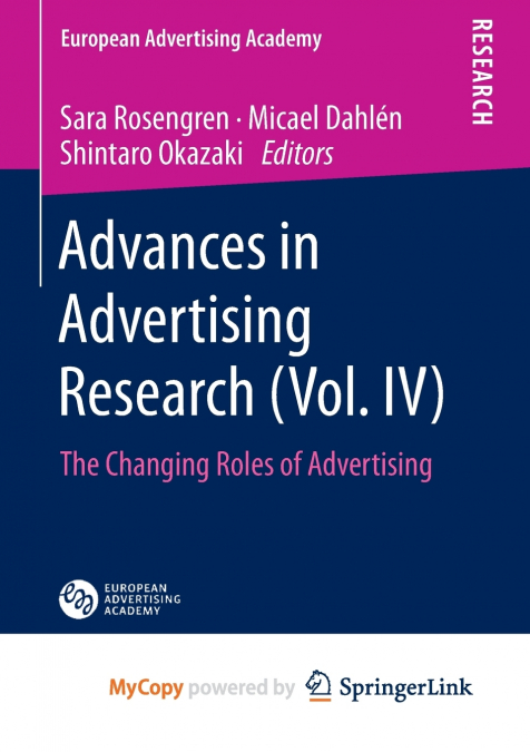 Advances in Advertising Research (Vol. IV)