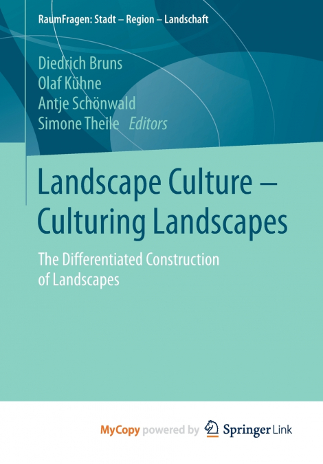 Landscape Culture - Culturing Landscapes
