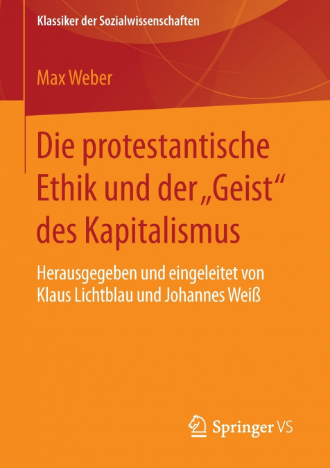 Die protestantische Ethik und der 'Geist' des Kapitalismus