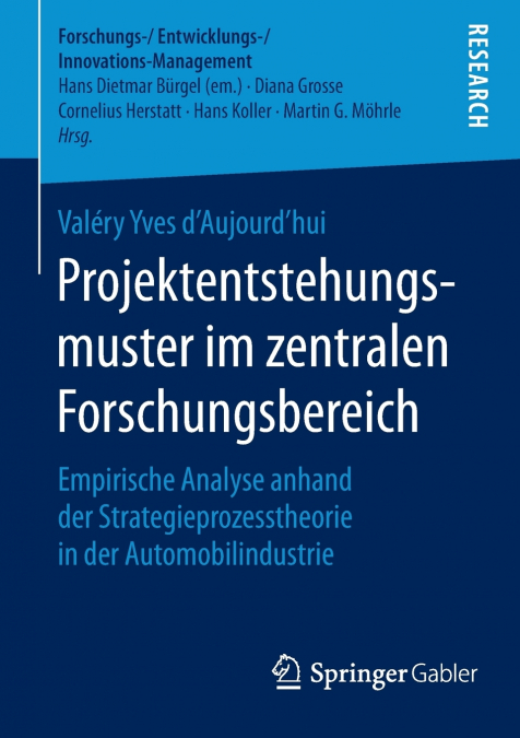 Projektentstehungsmuster im zentralen Forschungsbereich