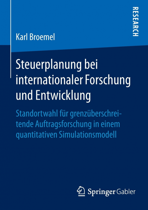 Steuerplanung bei internationaler Forschung und Entwicklung