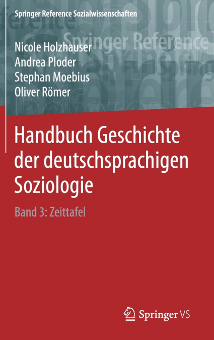 Handbuch Geschichte der deutschsprachigen Soziologie