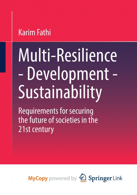 Multi-Resilience - Development - Sustainability