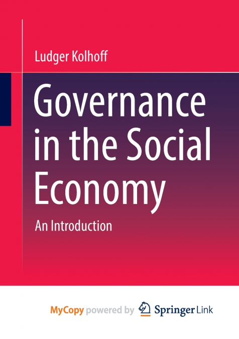 Governance in the Social Economy