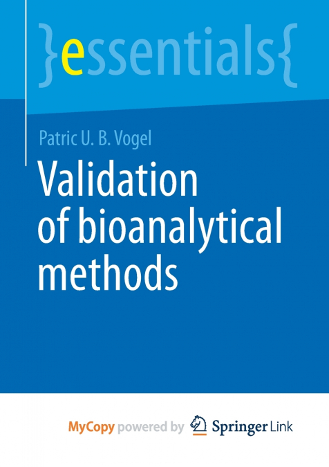 Validation of Bioanalytical Methods