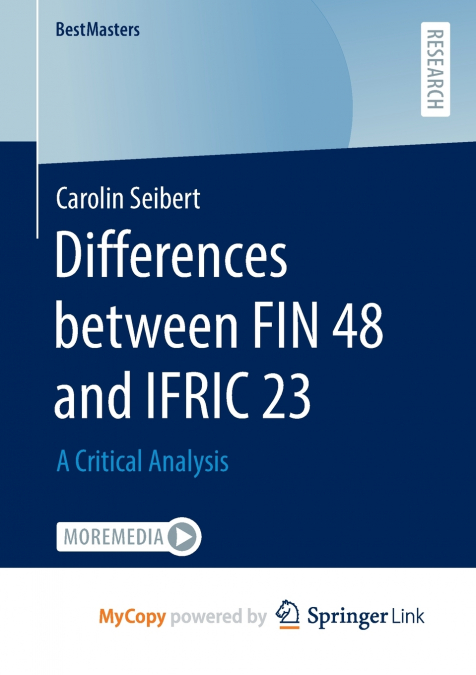 Differences between FIN 48 and IFRIC 23