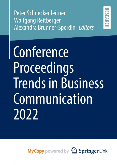Conference Proceedings Trends in Business Communication 2022