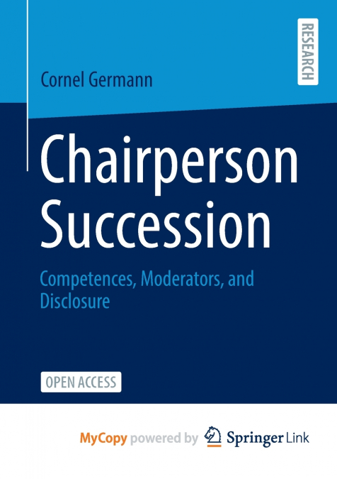 Chairperson Succession