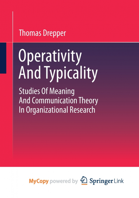 Operativity And Typicality