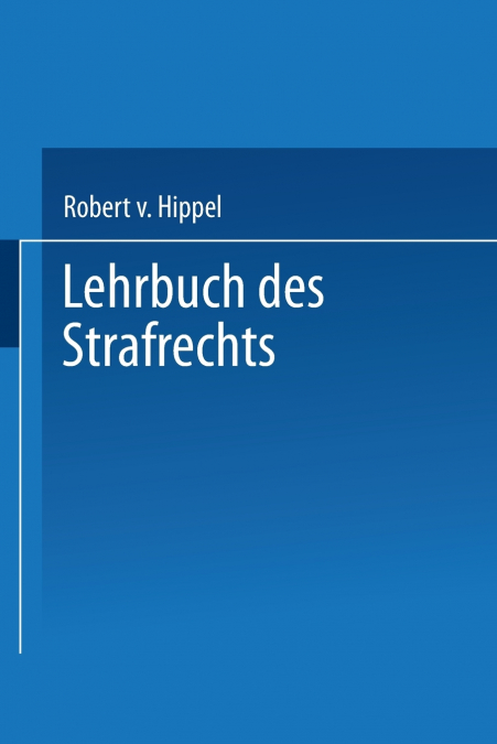 Lehrbuch des Strafrechts