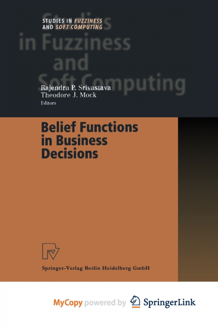 Belief Functions in Business Decisions