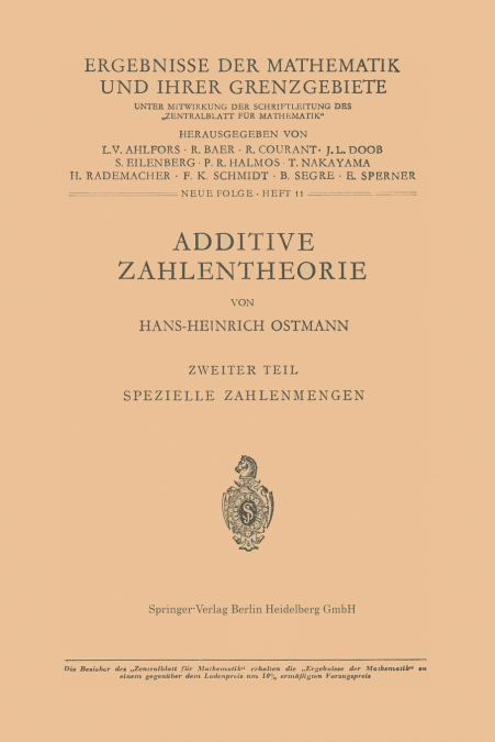 Additive Zahlentheorie