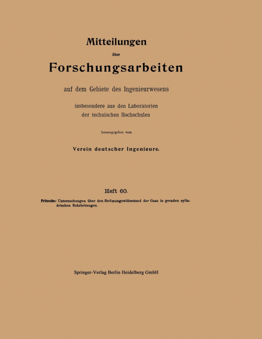 Mitteilungen Uber Forschungsarbeiten Auf Dem Gebiete Des Ingenieurwesens