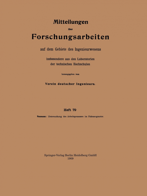 Untersuchung Des Arbeitsprozesses Im Fahrzeugmotor