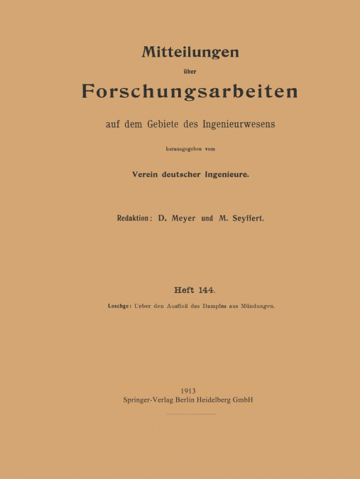 Ueber Den Ausfluss Des Dampfes Aus Mundungen
