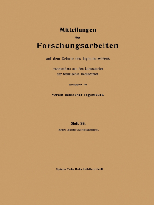 Mitteilungen Uber Forschungsarbeiten Auf Dem Gebiete Des Ingenieurwesens