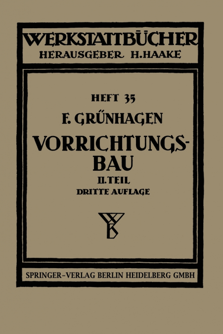 Der Vorrichtungsbau