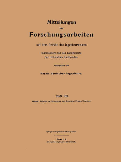 Mitteilungen Uber Forschungsarbeiten Auf Dem Gebiete Des Ingenieurwesens